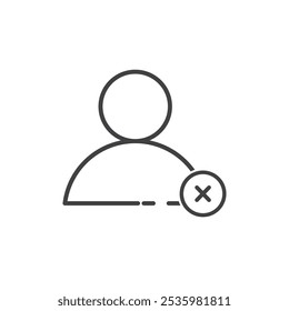 Icono de Perfil con una cruz en un círculo.
