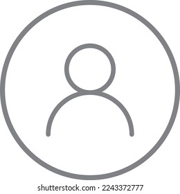Profile icon in dark grey color