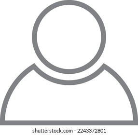 Profile icon in dark grey color