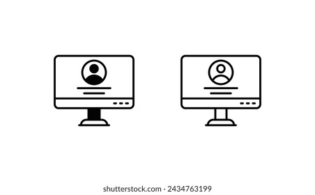 Profile icon design with white background stock illustration