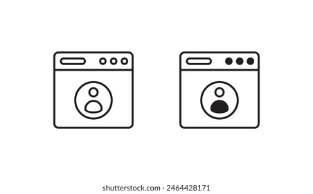 Profile icon design with white background stock illustration
