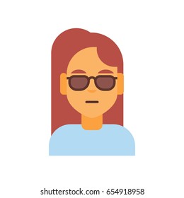 Profile Icon Female Emotion Avatar, Woman Cartoon Portrait Sad Face Vector Illustration