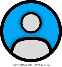 profile icon with flat design