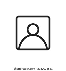Profile Icon. Profile flat style isolated on a white background - stock vector.