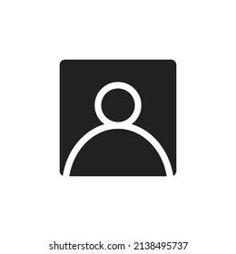 Profile Icon. Profile flat style isolated on a white background - stock vector.	