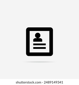 Profile icon flat. Vector Profile symbol