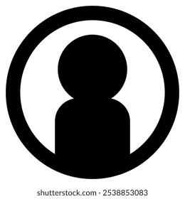 profile icon with glyph style. Suitable for website design, logo, app and UI. Based on the size of the icon in general, so it can be reduced.