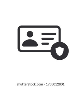 Profilsymbol ID-Karte. Persönliches Dokument. Symbol der Identifizierungskarte. 