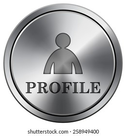 Profile icon. Internet button on white background. EPS10 Vector. 