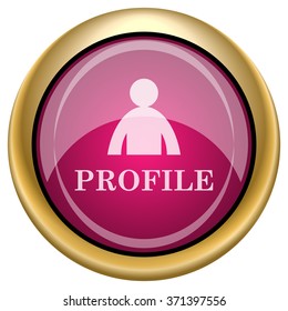 Profile icon. Internet button on white background. EPS10 vector.