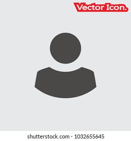 Profile icon isolated sign symbol and flat style for app, web and digital design. Vector illustration.