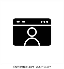 profile  icon with isolated vektor and transparent background