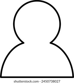 Icono de Perfil sólo el contorno