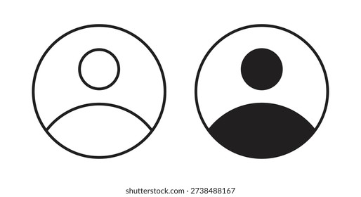 Profile icon in line design. editable stroke icons pack
