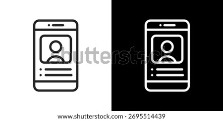 Profile Icon Line Style Vector Illustration