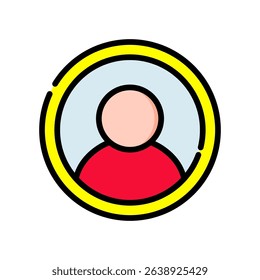 Profile Icon Lineal Color Vector Illustration
