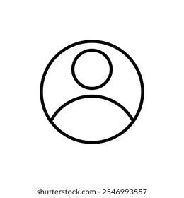 Logotipo lineal del icono del Perfil aislado