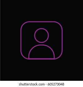 Profile icon. Linear style. Isolated vector.