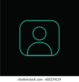 Profile icon. Linear style. Isolated vector.