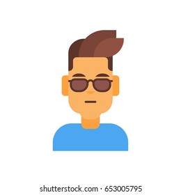 Profile Icon Male Emotion Avatar, Man Cartoon Portrait Sad Face Vector Illustration