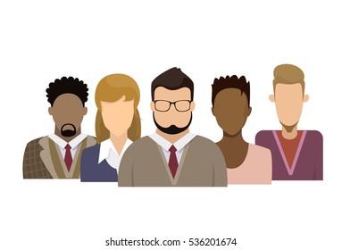 Profile Icon Male And Female Avatar, Woman Man Cartoon Portrait, Casual Person Silhouette Face Flat Vector Illustration