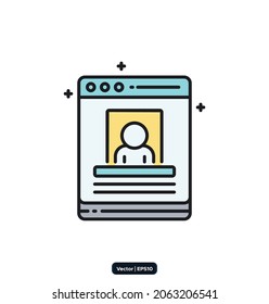 Profile icon. Messaging and communication Icon. Contains such Icons as Meeting, Conference Call, Agreement, Chat and more.