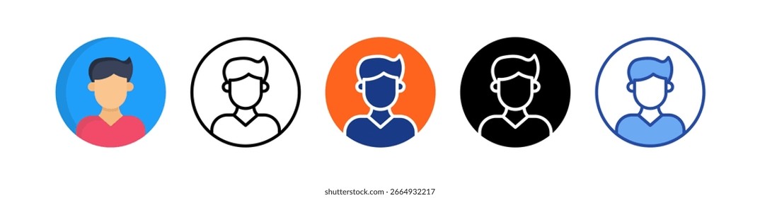 Profile Icon Multi Style Illustration