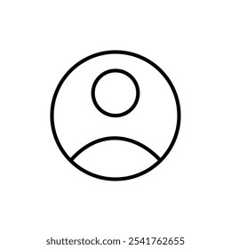 Profile icon Outline set in black and white color
