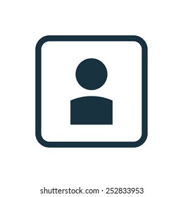 profile icon Rounded squares button, on white background 