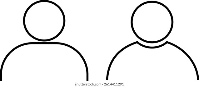 Profile icon set. Avatar or user symbol avatar account vector collection isolated on transparent background. Default social media profile photo symbol. Person symbol for social media, web or app.