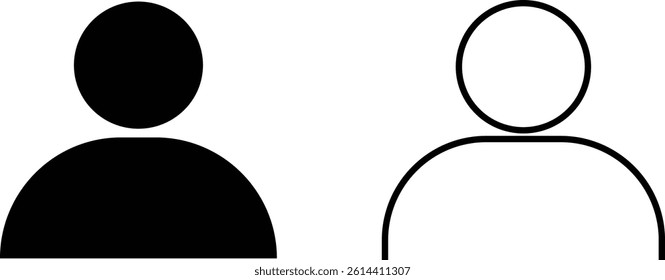 Profile icon set. Avatar or user symbol avatar account vector collection isolated on transparent background. Default social media profile photo symbol. Person symbol for social media, web or app.