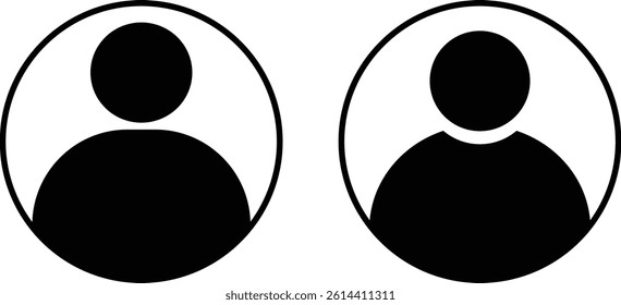 Profile icon set. Avatar or user symbol avatar account vector collection isolated on transparent background. Default social media profile photo symbol. Person symbol for social media, web or app.