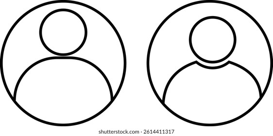Profile icon set. Avatar or user symbol avatar account vector collection isolated on transparent background. Default social media profile photo symbol. Person symbol for social media, web or app.