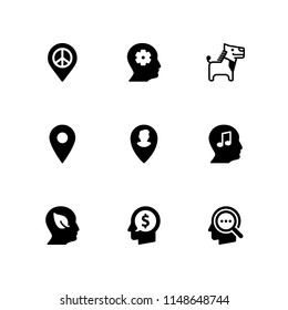 profile icon set. profile, donkey and placeholder vector icon for graphic design and web