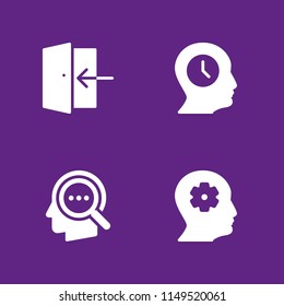 profile icon set. login, profile and head vector icon for graphic design and web