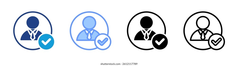 Profile icon set multiple style collection