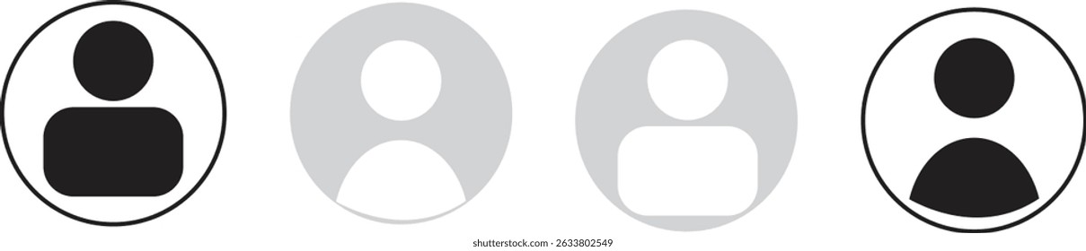 profile icon set, no dp, display picture symbol