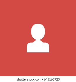 profile icon. sign design. red background