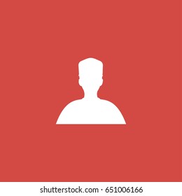 profile icon. sign design. red background