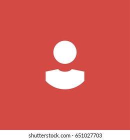 profile icon. sign design. red background