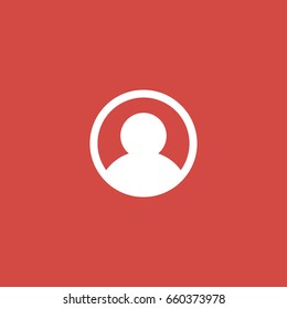 profile icon. sign design. red background