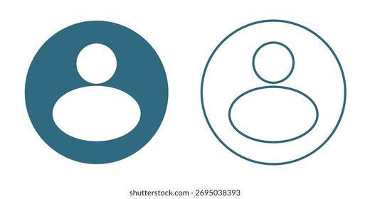 profile icon sign outline vector design
