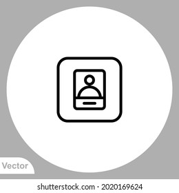 Profile icon sign vector,Symbol, logo illustration for web and mobile