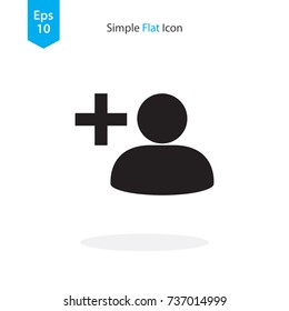 Profile Icon. Simple Sign Of Add Person Button