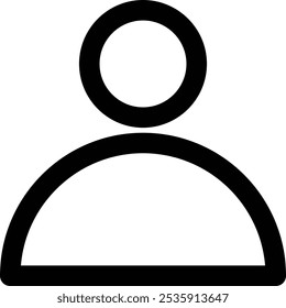 profile icon, simple and suitable for use in various designs