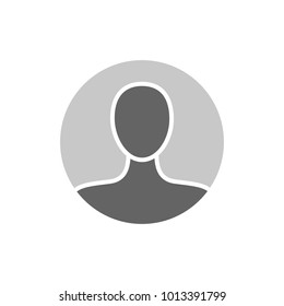 Profile icon for social network / dating app. Default human sign. Person vector illustration. Site user image