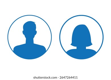 Profile Icon symbol, Black Outline User Icon, Account Profile, Avatar, Social Media Graphic elements, Member Pictogram, Application illustration, Vector stock in Minimal Style. 
