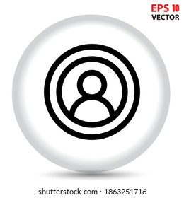 Símbolo del icono Perfil. Vector de icono de comercio electrónico. Ilustración vectorial Eps10.