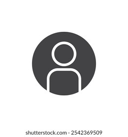 Icono de Perfil Marca de símbolo en estilo relleno