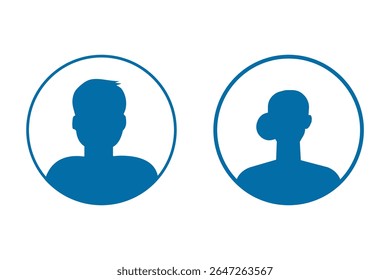 Profile Icon symbol, User Icon, Account Profile, Avatar, Social Media Graphic elements, Member Pictogram, Application illustration, Vector stock in Minimal Style. Person icon. Black and white filled. 
